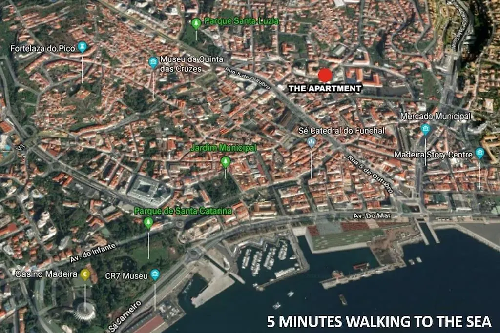 Funchal Downtown 5Min Marina + 2 Bedroom + Parking Portugalsko
